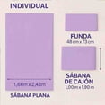 thumbnail image 3 of Juego de Sabanas Tacto Algodón Kyuden Home Lila Individual, 3 of 5