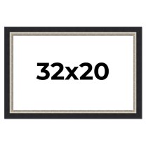 32x20 Frame Black Real Wood Picture Frame Width 2.25 Inches | Interior Frame Depth 0.5 Inches |