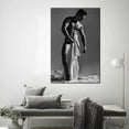 thumbnail image 1 of Póster de impresión Hd de gimnasio para hombre desnudo Sexy, arte de pared en blanco y negro, imágenes en lienzo para sala de estar, pared escandinava, decoración del hogar, 1 of 4