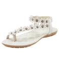 thumbnail image 1 of Sandales pour Femmes 2025 Femmes Plates Florales Roma Sandale Compensées pour Femmes Gougounes Sandales Boho Sandales Plates pour Femmes Chaussures Décontractées Sandales en Raphia Femmes Sandales pour Femmes Sandales pour Femmes Sandales, 1 of 9