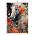 thumbnail image 2 of White Horse and Flowers Acrylic Clipboards 12 x 9 Inch A4 Size with Low Profile Clip Hanging Clipboard for Classroom School Office, 2 of 8