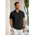 thumbnail image 3 of Coshow Mens Short Sleeve Casual Button Down Shirts Summer Dress Shirts, 3 of 5