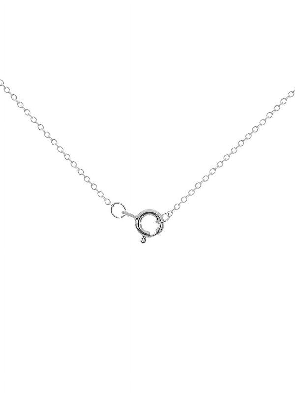 Sterling Silver Preciosa Cubic Zirconia Halo Necklace 18 Inches