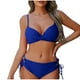 thumbnail image 2 of Traje de baño para mujer, bikini de tirantes sin espalda de color liso para mujer, trajes de baño para mujer, conjuntos de bikini para mujer, trajes de baño de bikini para mujer, 2 of 7