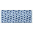 thumbnail image 1 of Paisley Kitchen Mat, Vintage Eastren Inspired Design with Flowers Ivy Leaves and Dots Nature Art, Plush Decorative Kitchen Mat with Non Slip Backing, 47" X 19", Blue and White, by Ambesonne, 1 of 1