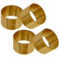 thumbnail image 1 of SKAVIJ Napkin Rings Set of 4 for Dinner Parties, Dining Table Decoration Handmade Napkin Holder (Gold), 1 of 5