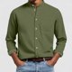 thumbnail image 1 of Ceisia Men's Regular-Fit Stand-Collar Single-Patch-Pocket Long-Sleeve Shirt Multi-Solid Gift, 1 of 6