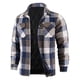 thumbnail image 1 of Ceisia Men's Warm Casual Plaid Button Down Lapel Long Sleeve Shirt Jacket Classic Fashion Daily Outerwear Tops Gift, 1 of 6
