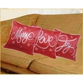 thumbnail image 2 of Violet Linen Decorative Christmas Red Embroidered Cushion Cover, 18" x 18" - Love, 2 of 2