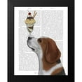 thumbnail image 2 of Fab Funky 15x18 Black Modern Framed Museum Art Print Titled - Beagle Ice Cream, 2 of 5