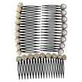 thumbnail image 1 of SHISUYAN 3 pcs Pearl Hair Combs Rhinestone Hair Comb Decorative Hair Side Comb Women Hair Combs, 1 of 8