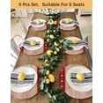 thumbnail image 4 of 15 Inch Round Placemats Set of 4, Christmas Truck Non Slip Heat Insulation PP Table Mats, Xmas Snowflakes Tree Farmhouse Wooden Washable Place Mats for Kitchen Dining Party Table Decor, 4 of 7