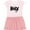 Pink With Stripes, variant on Inktastic Halloween Boo with Spider and Web in Black Girls Toddler Dress