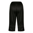 thumbnail image 6 of LLYwey s Plus Size Womens Pants Ladies New Solid Color Loose Lace Leggings and Sleeping Pants New Full Length Pants Trousers Regular Fitted Black M, 6 of 7