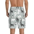 thumbnail image 2 of Balery African Animals Men's Cotton Knit Pajama Shorts Waistband & Pockets,Short Pajama Pants-Medium, 2 of 8