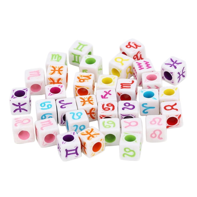 Paquete De 100 Cuentas De Cubo Acrílico Para Hacer Joyas, Pulseras De Colores, 7 Mm. Sunnimix Abalorios de cubos acrílicos