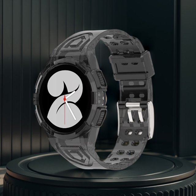 Estuche Integrado De TPU + Correa De Pulsera Transparente Para Galaxy Watch FE/6/5/4 40MM
