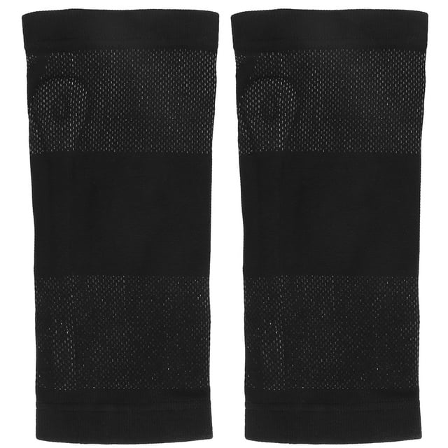 2 piezas transpirable deporte rótula anticolisión rótula protector pierna manga equipo protector negro L