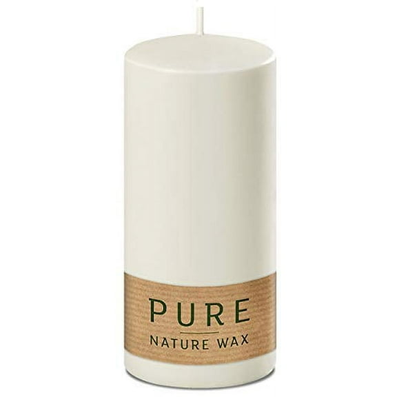 Hyoola, 2.3 x 5 Inch Pure Nature Wax Pillar Candles - White