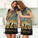 thumbnail image 4 of Easygdp 2025 New Year 5 Camisón de manga corta para mujer, informal, estampado, 4 of 6