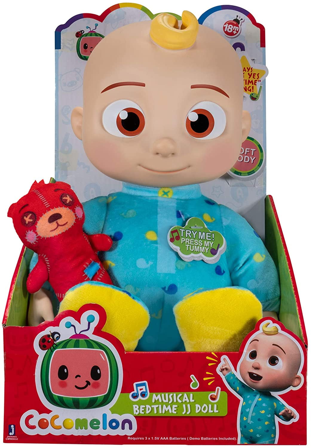 Details about   Cocomelon JJ Plush Toy Watermelon Melon 7" Boy Stuffed Doll Boy 11" 