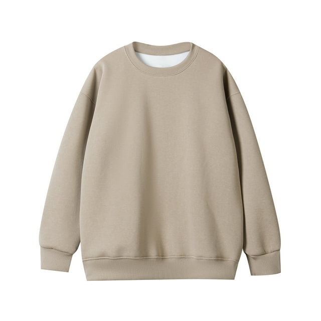 pstuiky camisas de manga larga para hombre, Camisas tipo jersey básicas de cuello redondo informales de color sólido y grueso para hombre camisetas de hombre xxl