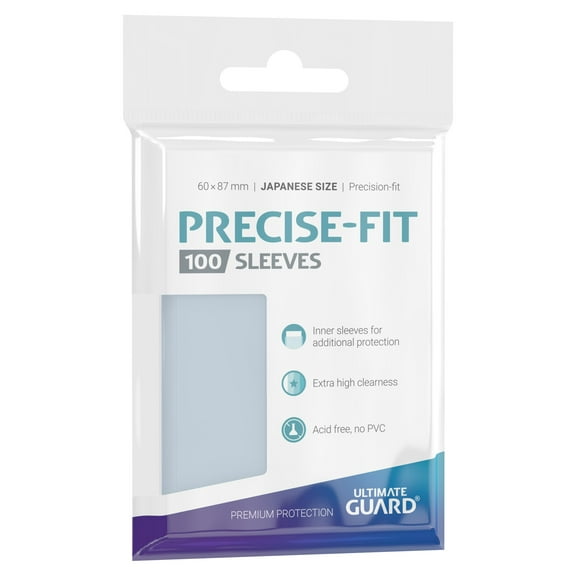 Ultimate Guard Precision Fit Transparent Japanese Size Card Sleeves (100 Count)