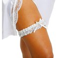 thumbnail image 1 of Liguero de encaje blanco con lazo de strass para mujer y niña JM, 1 of 5