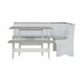 thumbnail image 2 of Linon Jackie Two Tone Pine Wood Coastal Corner Dining Nook in Graywash/White, 2 of 15