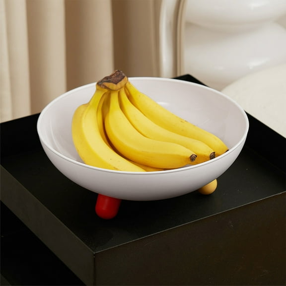 Ranliy Fruit Bowl, Three-Legs Fruit Bowl for Kitchen Counter, 10 Inch Fruit Basket Decorative Candy Bowl for Table Décor, Modern Pedestal Bowl Large Centerpiece Bowl for Breads/Nuts