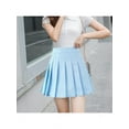 thumbnail image 2 of Girls Women High Waisted Plain Pleated Skirt Skater Tennis School Uniforms A-line Mini Skirt Lining Shorts, 2 of 3
