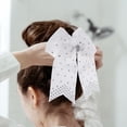 VERDANVERSE Large White Cheer Bows Shiny Rhinestones for ce ...