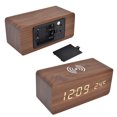 thumbnail image 4 of Digital Alarm Clock Wireless Charging with Automatic Temperature Display 3 Alarms Auto Dimming USB Powered LED Clock for Bedroom Office Nightstand, 4 of 7