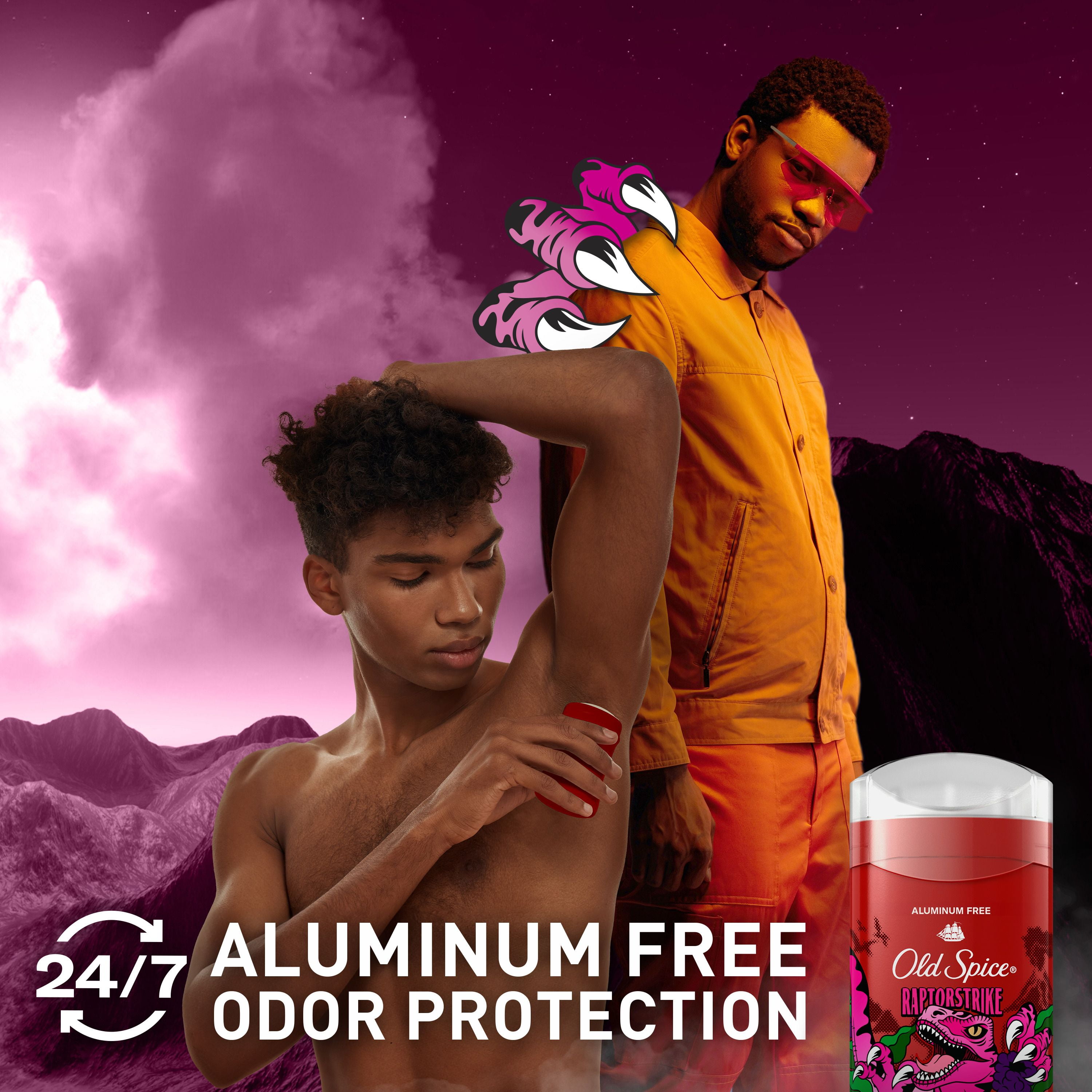 Old Spice Aluminum Free Deodorant for Men, Raptorstrike, 48 Hr. Protection, 85G