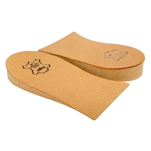 Heel Lift Elevator, Heel Raise, Heel Pad, Orthotic Wedge, Shoe Pad, Many Widths and Heights, Leather Cover, Kaps Topmed, 2 Pieces Left and Right
