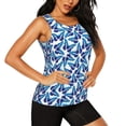 thumbnail image 2 of Lsque Blue Butterflies Printed Workout Tank Tops for Women, Athletic Sports Tank Tops, Compression Sleeveless Dry Fit Shirts,Sleeveless Yoga Shirt-Medium, 2 of 9
