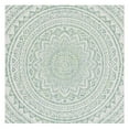 thumbnail image 5 of SAFAVIEH Courtyard Josiah Floral Medallion Indoor/Outdoor Runner Rug, Ivory/Green, 2'3" x 20', 5 of 7