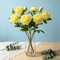 thumbnail image 5 of Artificial Peony Flowers 6 Colors Faux Silk Stems Buds Wedding Home Vase Floral Arrangement Centerpiece Decor, 5 of 6