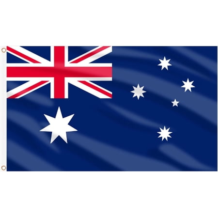 Australian flag 3x5 feet, large Australian flag - double-sided with brass eyelets, used for party decoration, garden street decoration, indoor and outdoor