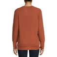 thumbnail image 4 of Time And Tru Women's Waffle Pullover Top, 4 of 5
