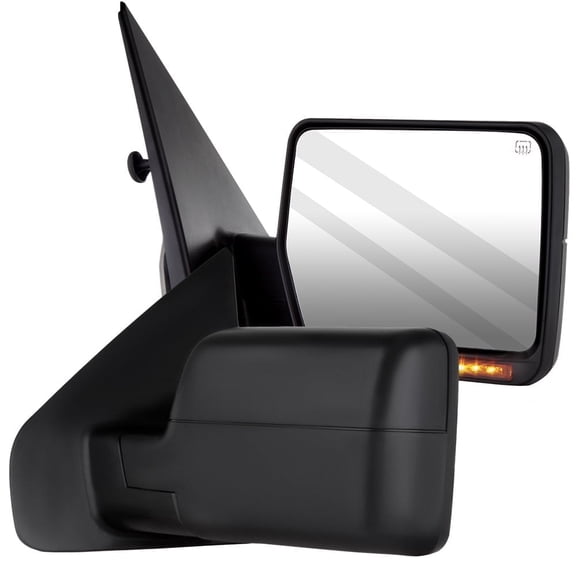 ECCPP Tow Mirror Towing Mirror Compatible with 2004 2005 2006 for Ford for F150 Pickup Truck with Right Side Power Control Heat Turn Signal Light with Black Housing