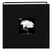 Pioneer Photo Albums Fabric Frame 200 Pockets 4x6 Photo Album, Deep Black