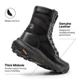 thumbnail image 4 of NORTIV 8 Men's Breathable Tactical Military Work Boots Side Zipper Leather Lightweight Hiking Motorcycle Combat Boots 8 Inches, 4 of 7