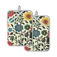 thumbnail image 7 of Yayeee Pot Holders Kitchen Heat Resistant with Pocket 7"x9.8" Cotton Oven Cooking Hot Pads, Vibrant Floral, 7 of 7