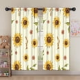 thumbnail image 5 of Blackout Kids Curtains,Yellow Small Flower Sunflower Pattern Childrens Insulated Curtains Set Of 2,Bedroom Essentials,Toddler Room Decor 52"x63", 5 of 5