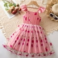 thumbnail image 2 of Utlike Robes pour Filles Brodées Florales en Maille Robe de Soirée avec Manches et Bretelles pour Enfants Robe Élégante Taille 3 Ans-4 Ans, 2 of 9