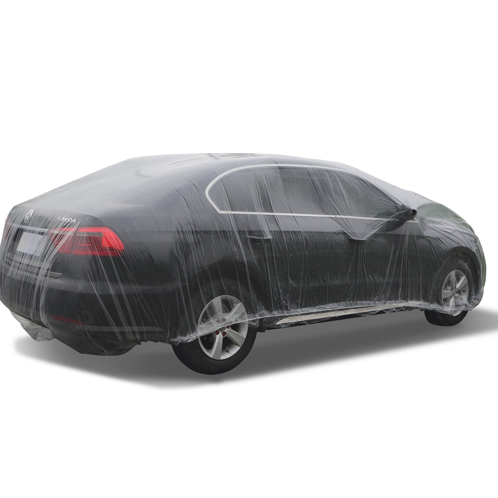 Free Shipping VEVOR Clear Plastic Car Cover 10pcs Disposable Car Covers 22 x 12 Universal Plastic Car Cover Waterproof Dust Proof Full Cover Outdoor Indoor Car Cover Effective Protection Universal Typ...