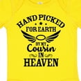 thumbnail image 4 of Inktastic Handpicked for Earth by My Cousin in Heaven with Angel Wings Boys or Girls Baby Bodysuit, 4 of 5