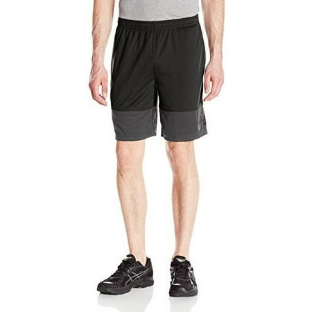 Asics Men s Tiebreaker Training Short Black/Dark Grey/Neon Lime XLarge
