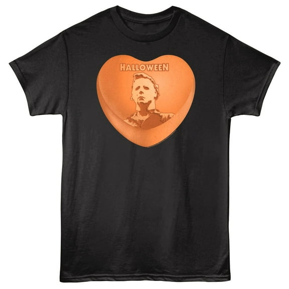 Halloween Michael Myers Love Heart Men's T Shirt (Black, Adult6XL)